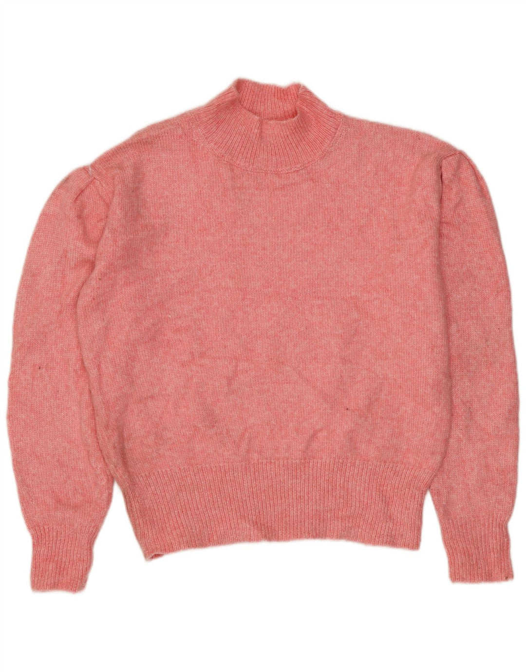 MARKS & SPENCER Womens Oversized Turtle Neck Jumper Sweater UK 6 XS Pink