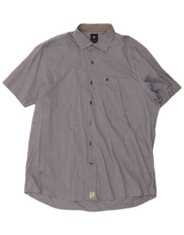 Camisa masculina de manga curta Pierre Cardin XL azul