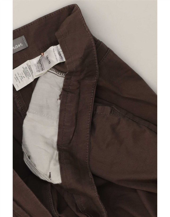 Marks & Spencer Damskie spodenki Chino UK 12 Medium W32 Brązowa bawełna