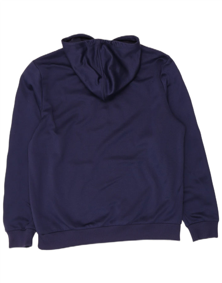 Puma Mens Graphic Hoodie Jumper Large Navy Blue Polyester