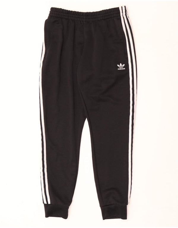 Adidas Mens Tracksuit Trousers Joggers Medium Black Polyester
