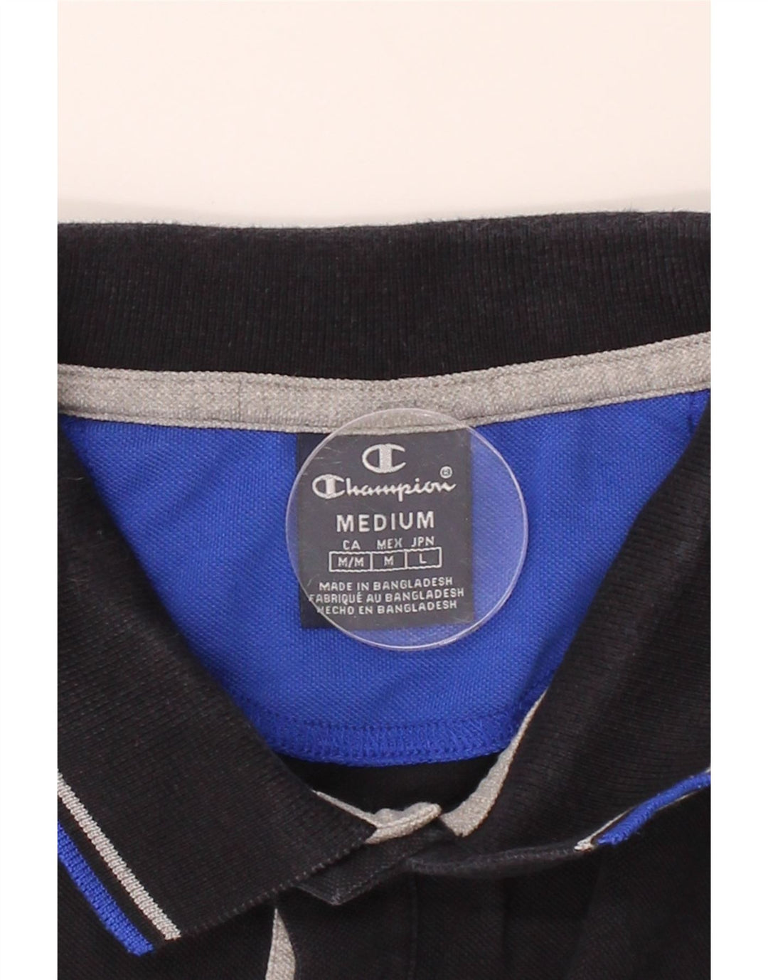 CHAMPION Mens Polo Shirt Medium Navy Blue Vintage Champion and Second-Hand Champion from Messina Hembry 