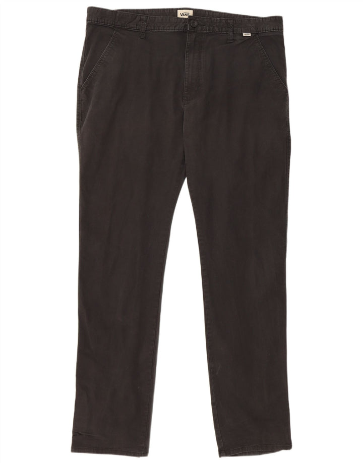Vans Mens Slim Chino Trousers W36 L32 Black Cotton