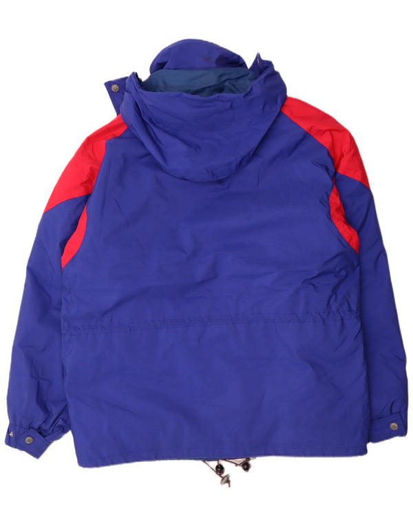 Geo Spirit Mens Gore-Tex Hooded Padded Ski Jacket IT 52 XL Blue Colourblock