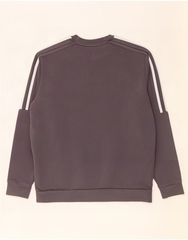 Felpa Adidas Uomo Maglione Grande Cotone Grigio
