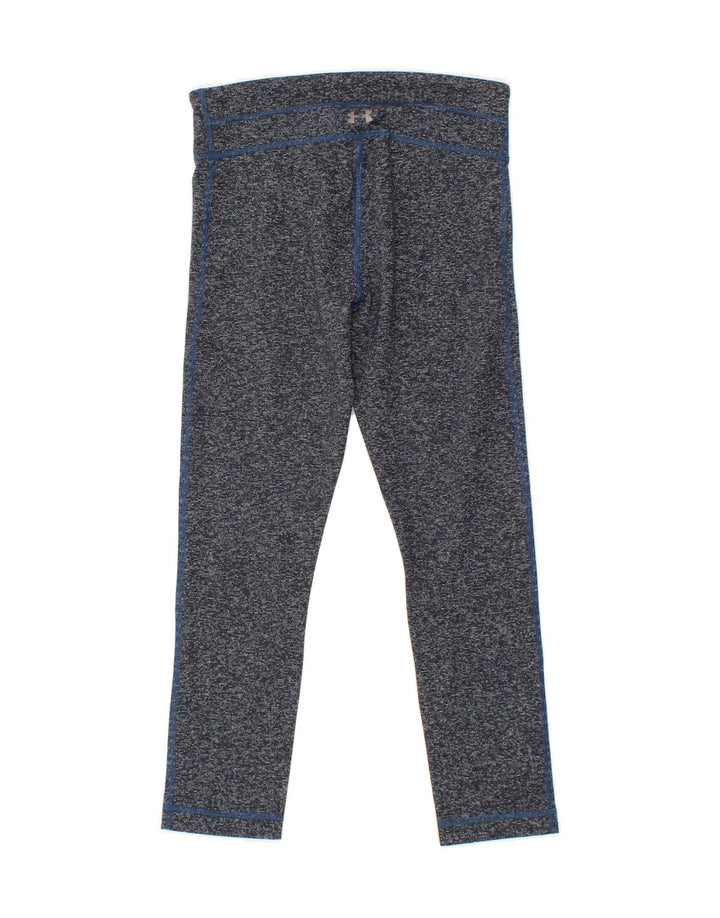 UNDER ARMOUR Womens Leggings UK 4 XS  Navy Blue Flecked Polyester Vintage Under Armour and Second-Hand Under Armour from Messina Hembry 