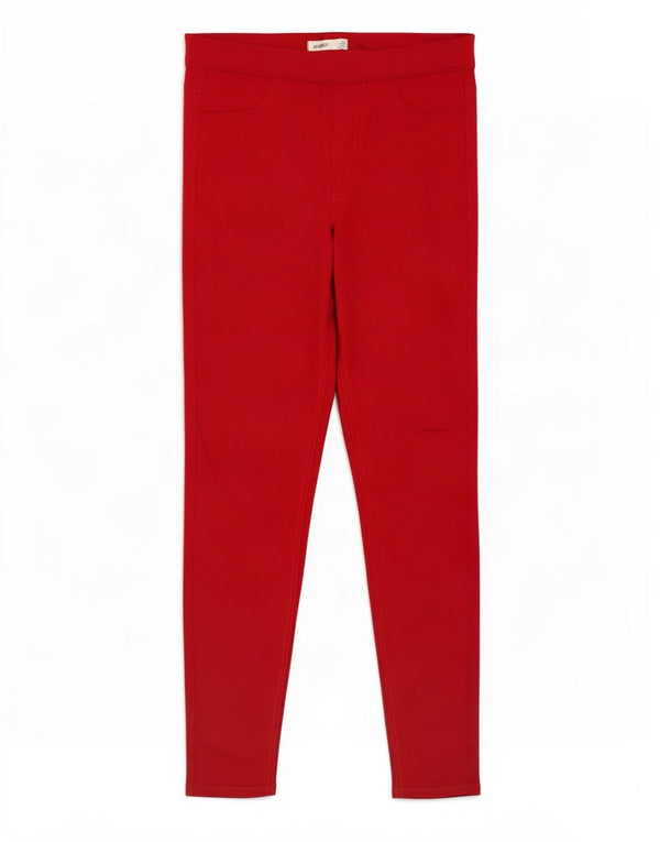 Marks & Spencer Damen Jegging-Jeans UK 10 Small W28 L26 Rote Baumwolle