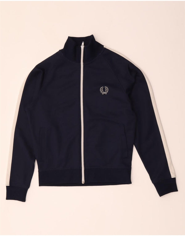 Fred Perry Boys αθλητική φόρμα Top Jacket 11-12 Years Medium Navy Blue