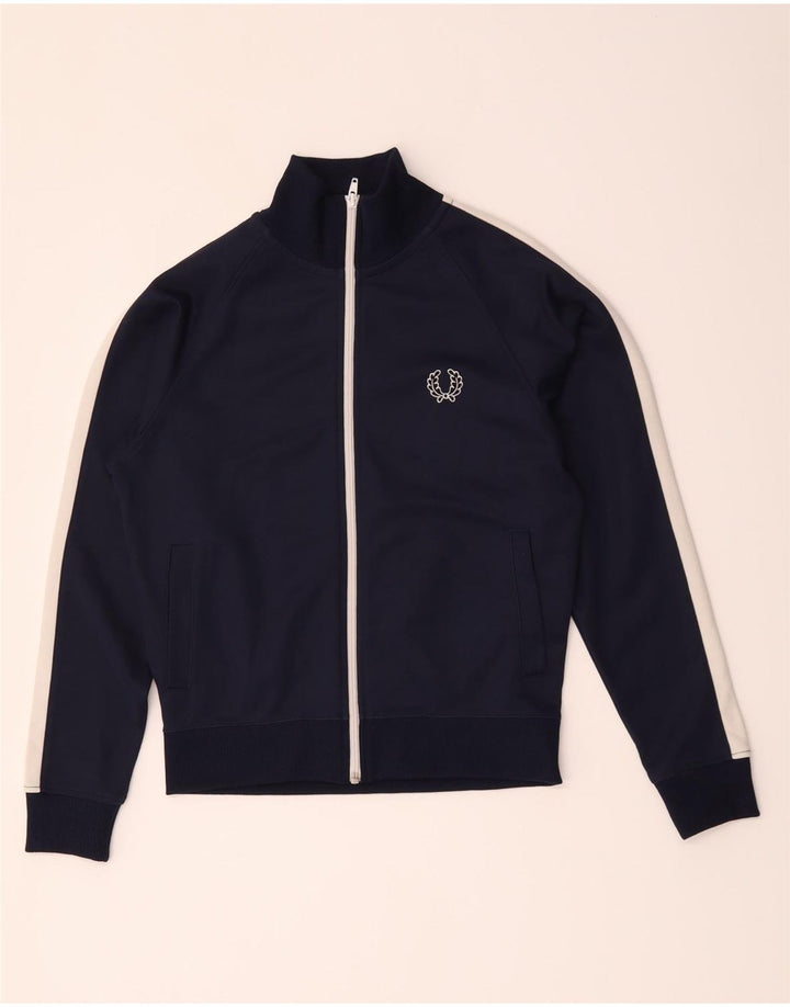 Fred Perry Veste de survêtement pour garçon 11-12 ans Bleu marine moyen