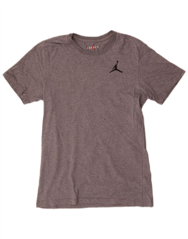 Jordan Herren T-Shirt Top Small Grau Baumwolle