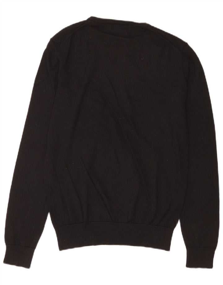 Zara Herre Crew Neck Jumper Sweater Medium Sort Uld