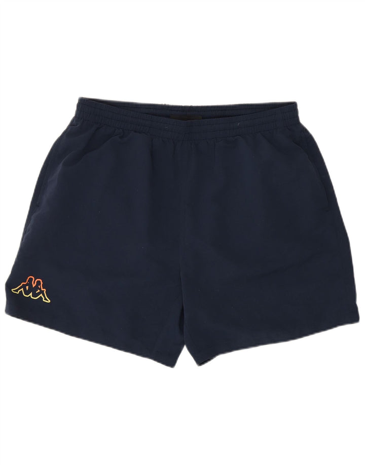 Pantaloncini sportivi da uomo KAPPA grandi in poliestere blu navy