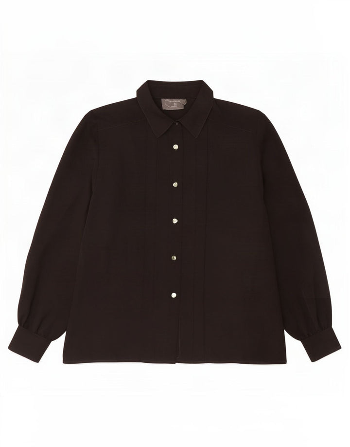 Vintage Womens Shirt Blouse UK 16 Large Black