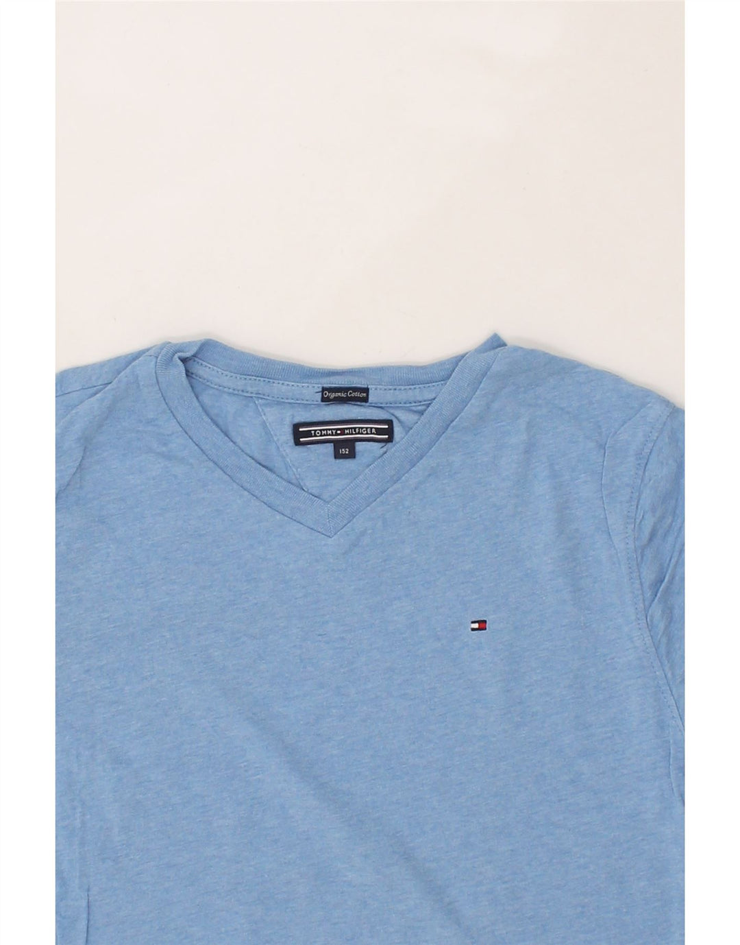 TOMMY HILFIGER Boys T-Shirt Top 11-12 Years Blue Vintage Tommy Hilfiger and Second-Hand Tommy Hilfiger from Messina Hembry 