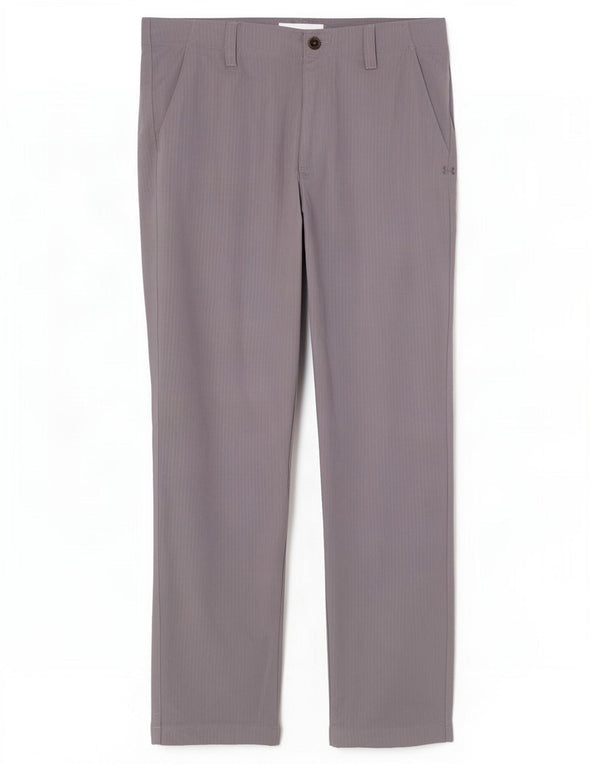 Pantaloni chino dritti da uomo Under Armour W36 L30 nylon gessato grigio