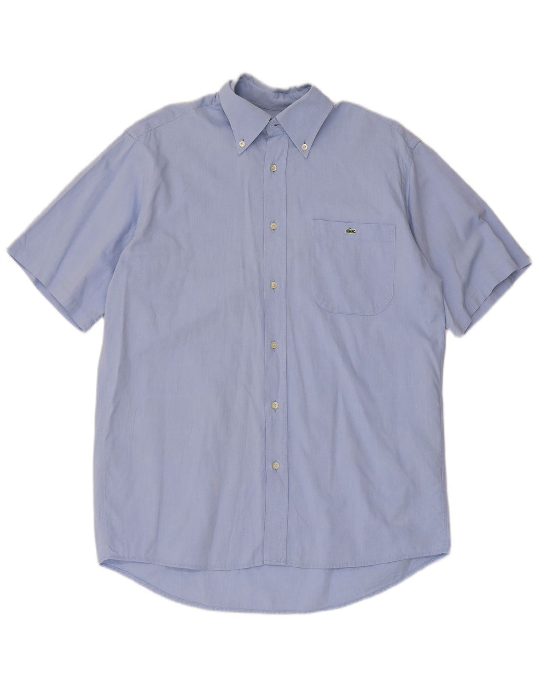 Lacoste Chemise à manches courtes pour hommes Taille 40 Coton bleu moyen