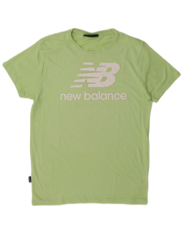 New Balance Camiseta gráfica para mujer Top UK 46 Large Green Cotton