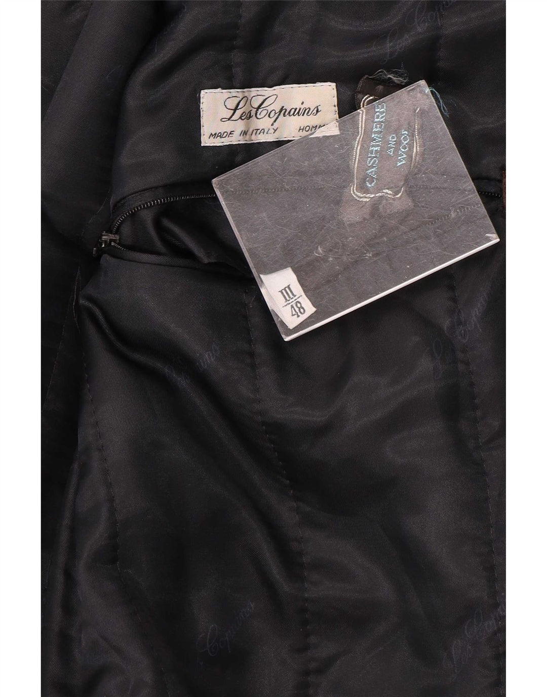 Cappotto Doppiopetto Uomo Les Copains IT 48 Medio Blu Navy Cashmere