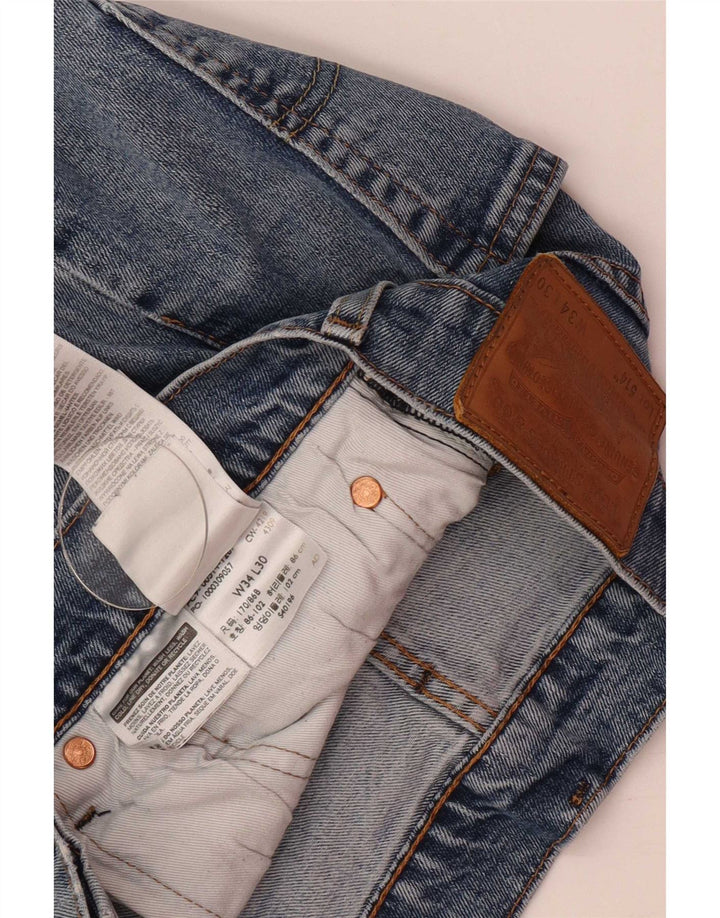Levi's Masculino 514 Straight Jeans W34 L30 Azul Algodão