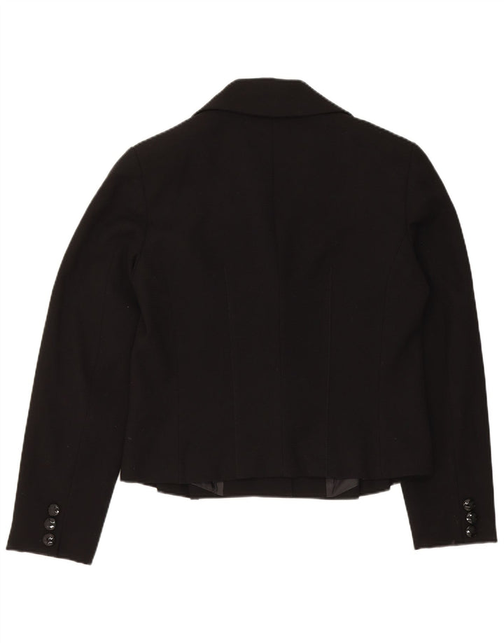 Trussardi Damen 3-Knopf-Blazerjacke IT 48 XL Schwarz Polyester