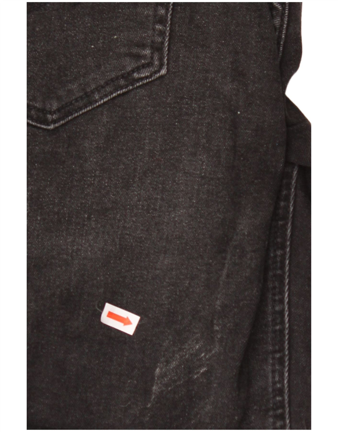 JACK & JONES Mens Regular Distressed Denim Shorts W30 Medium Black Cotton