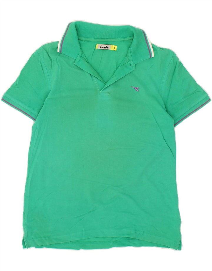 DIADORA Mens Polo Shirt Small Green Cotton Vintage Diadora and Second-Hand Diadora from Messina Hembry 