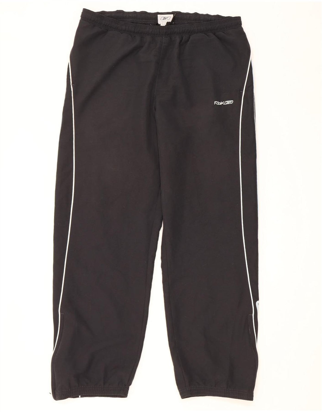 Reebok Mens Graphic Tracksuit Trousers Joggers Large  Black Polyester
