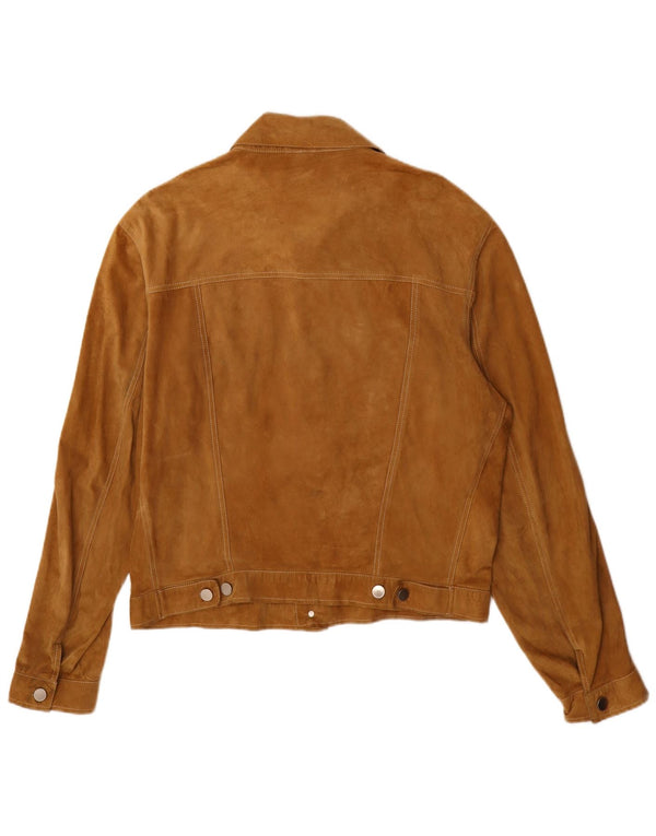 Vintage Herren Wildlederjacke IT 52 XL Beige Leder