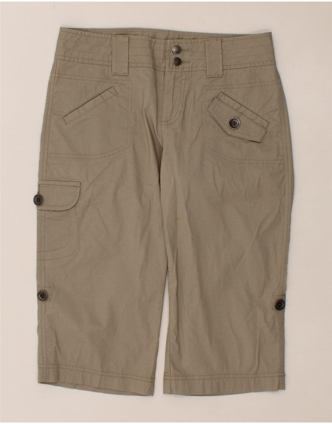 DKNY Womens Cargo Bermuda Shorts US 2 XS W28  Khaki Cotton Vintage Dkny and Second-Hand Dkny from Messina Hembry 