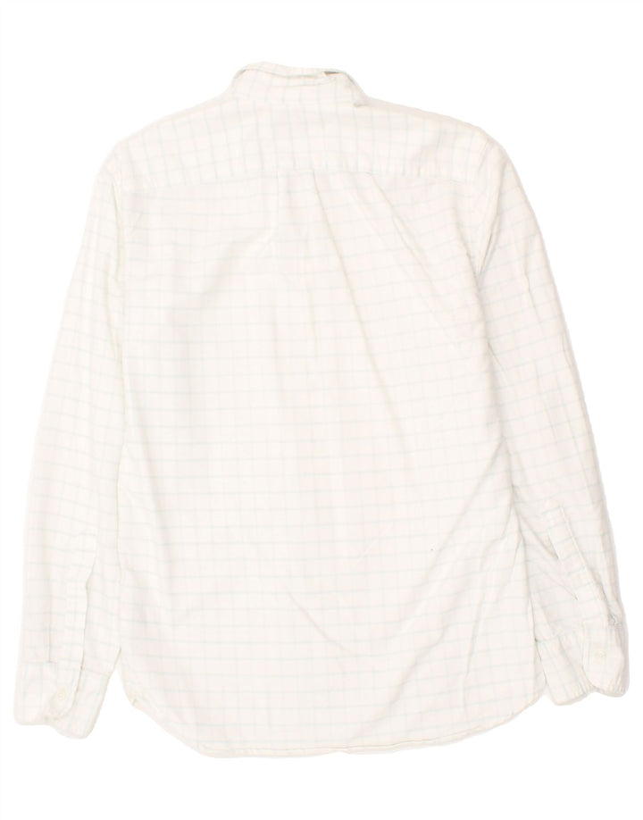 J. CREW Mens Flex Shirt Small White Check Vintage J. Crew and Second-Hand J. Crew from Messina Hembry 