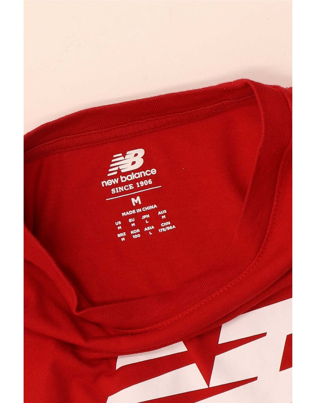 New Balance Mens Graphic T-Shirt Top Medium Red