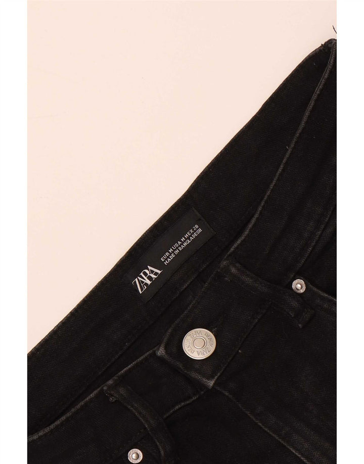 Zara Womens Mini Denim Skirt Medium W28  Black
