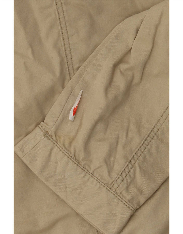 Zara Γυναικείο Bomber Jacket UK 12 Medium Beige Βαμβακερό