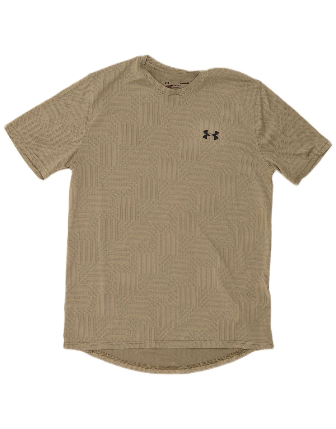 Under Armour Herren T-Shirt Top Medium Khaki Geometrisch Polyester