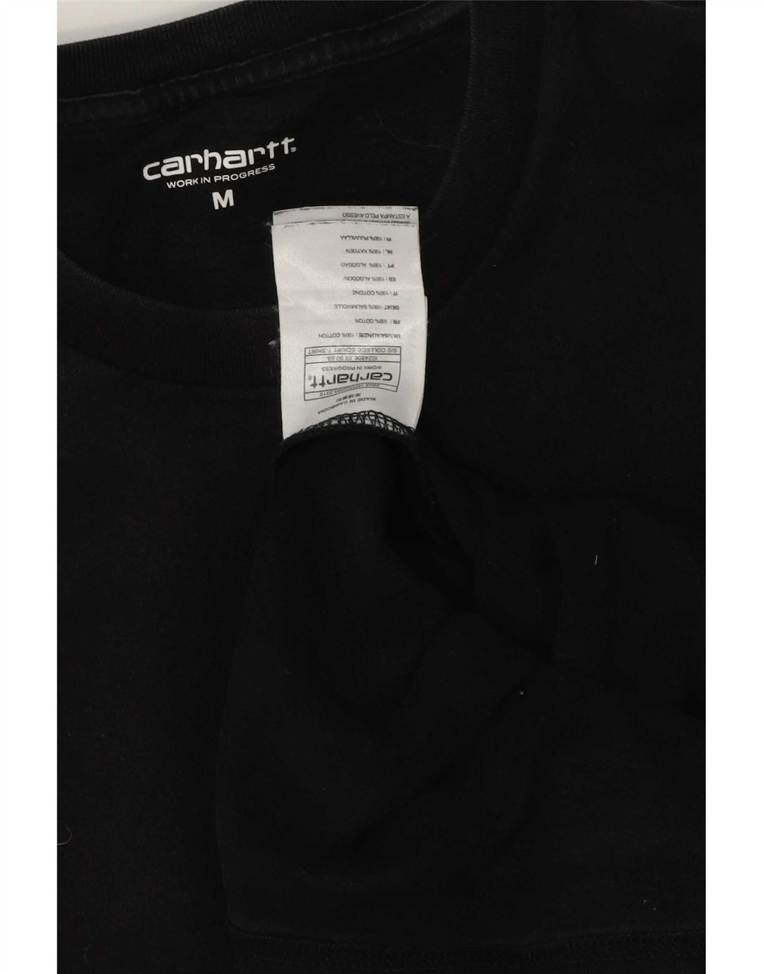 Carhartt Herre grafisk T-shirt Top Medium Sort Bomuld