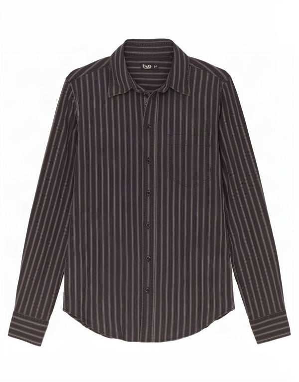 Cămașă pentru bărbați Dolce & Gabbana Regular Fit IT 48 Medium Bleumarin în dungi