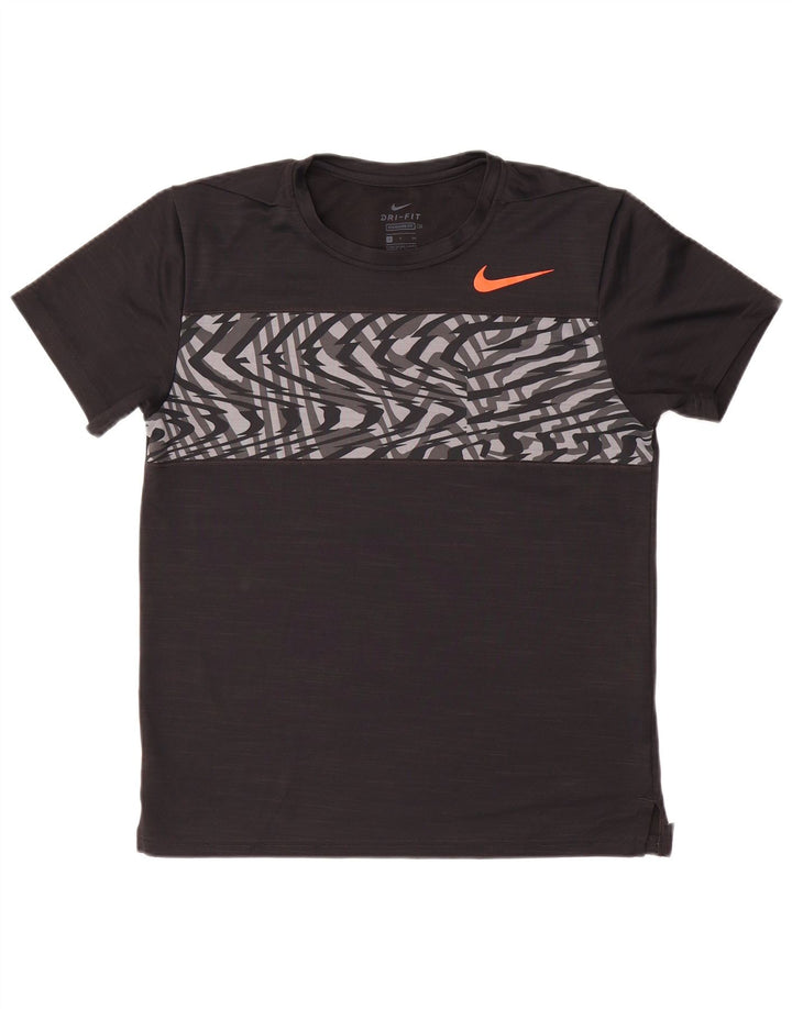 Nike Mens Dri Fit Standard Fit Graphic T-Shirt Top Small Black Polyester