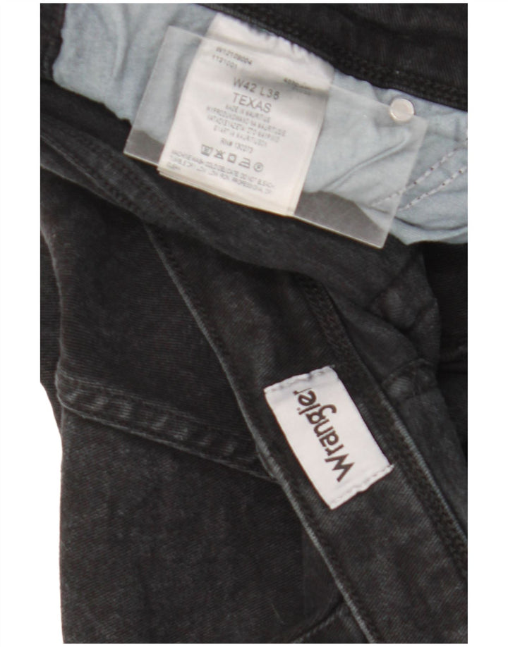Wrangler Mens Texas Straight Jeans W42 L36 Black