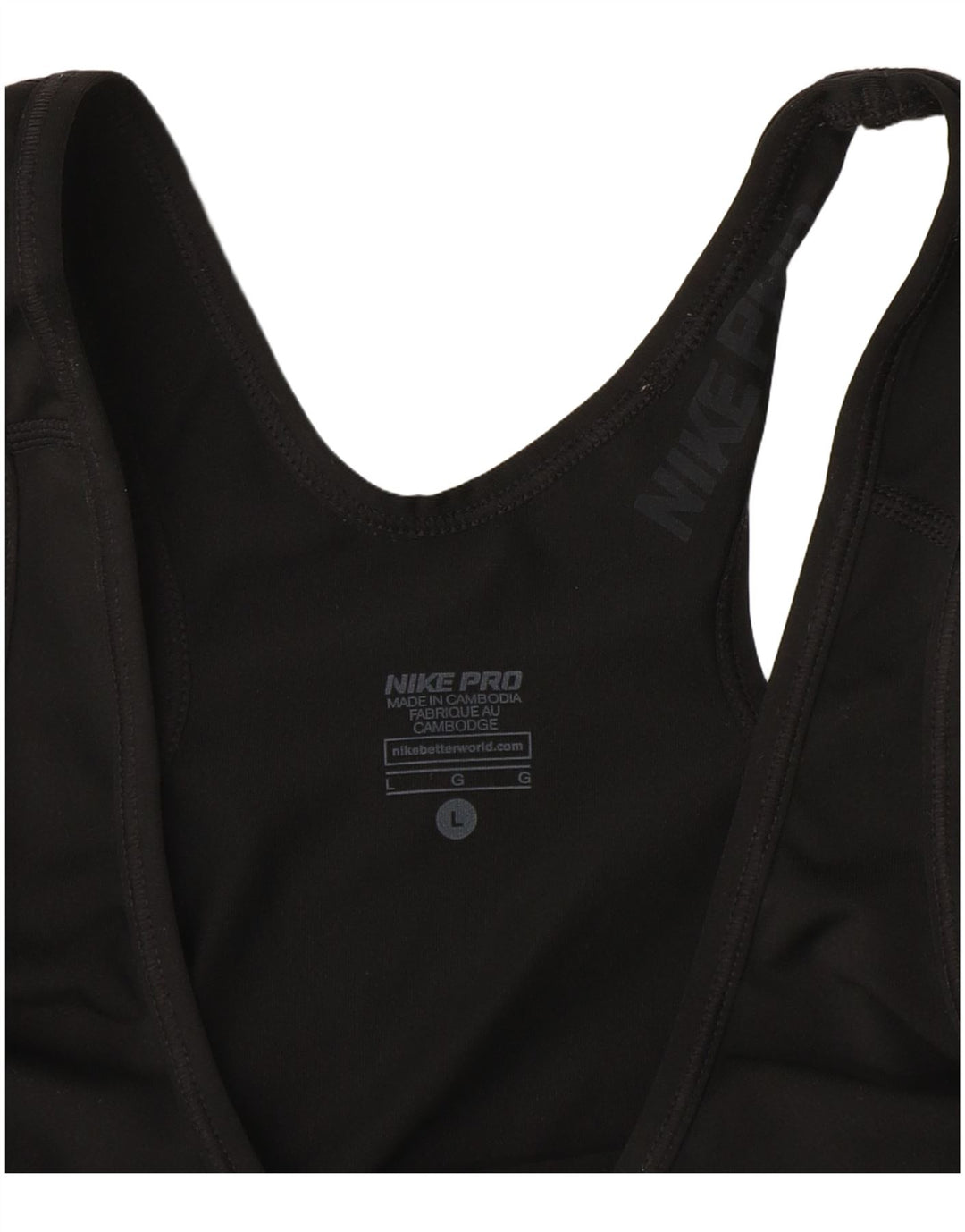 Nike Womens Dri Fit Graphic Vest Top UK 14 Large Black