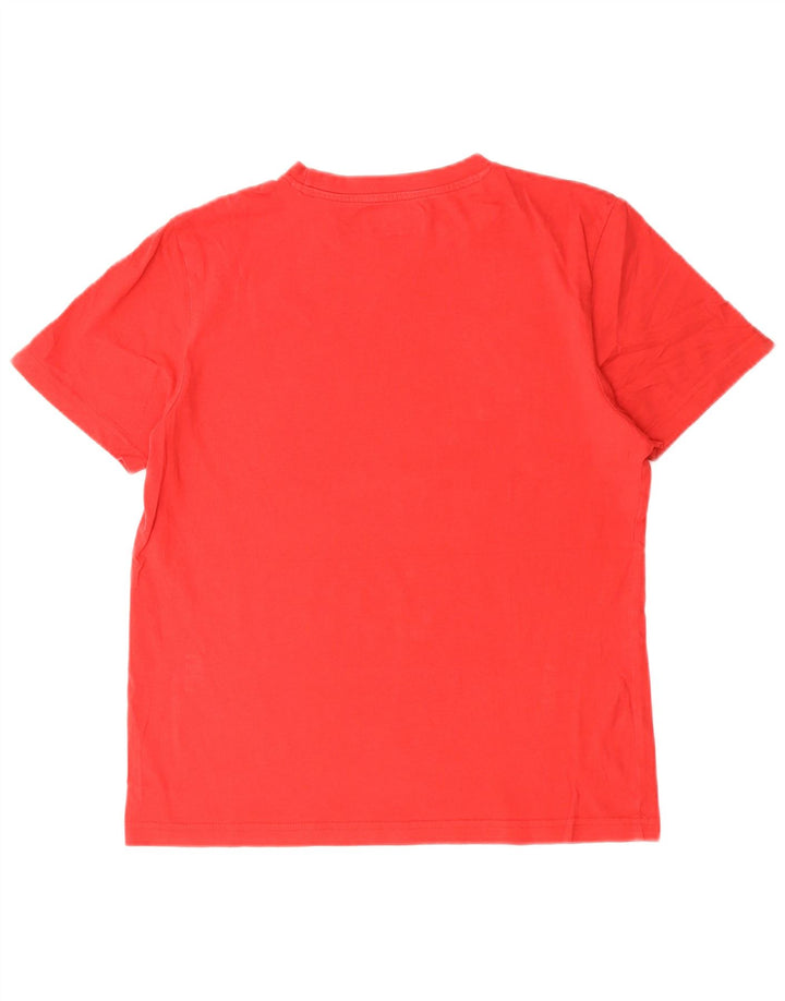 KAPPA Womens T-Shirt Top UK 14 Medium Red Cotton