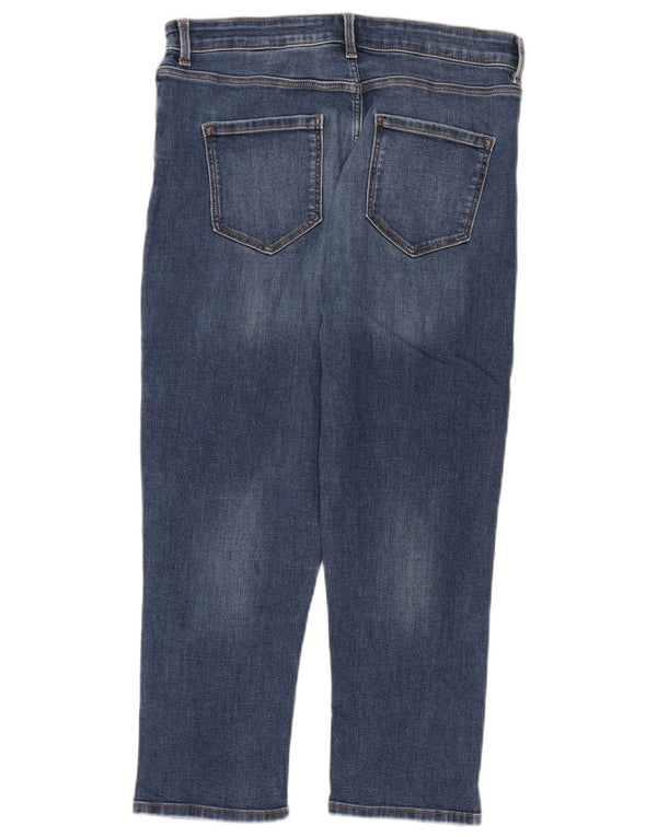 Marks & Spencer Vaqueros Capri The Carrie para Mujer Reino Unido 14 Grande W32 L22 Azul