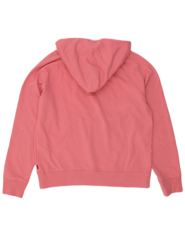 Γυναικείο Levi's Graphic Hoodie Jumper UK 14 Medium Pink Cotton