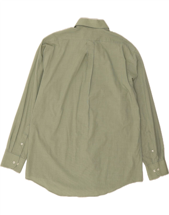 CHAPS Mens Regular Fit Shirt Size 16 1/2 Large Green Houndstooth Cotton Vintage Chaps and Second-Hand Chaps from Messina Hembry 