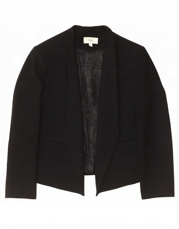 Marks & Spencer Veste blazer ouverte pour femme UK 16 Large Noir Polyester