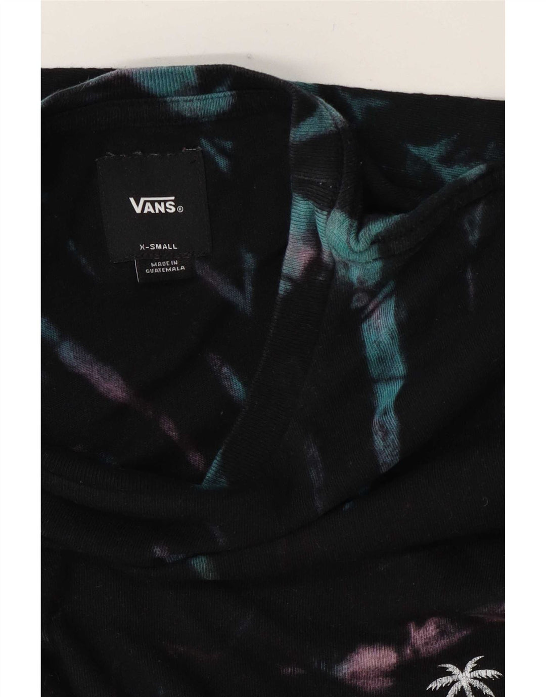 Vans férfi felső, hosszú ujjú XS fekete nyakkendőfesték