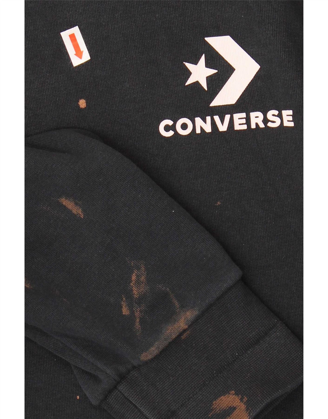 Converse Mens Sweatshirt Jumper Medium Black Cotton