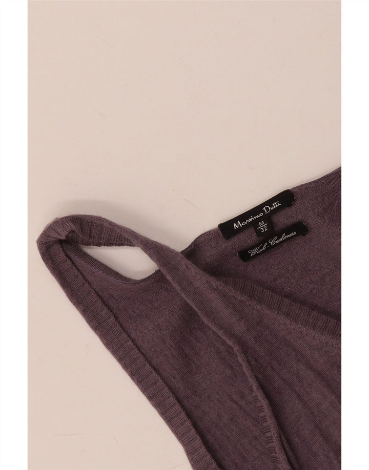 Massimo Dutti Womens Vest Tank Top UK 12 Medium Purple Wool