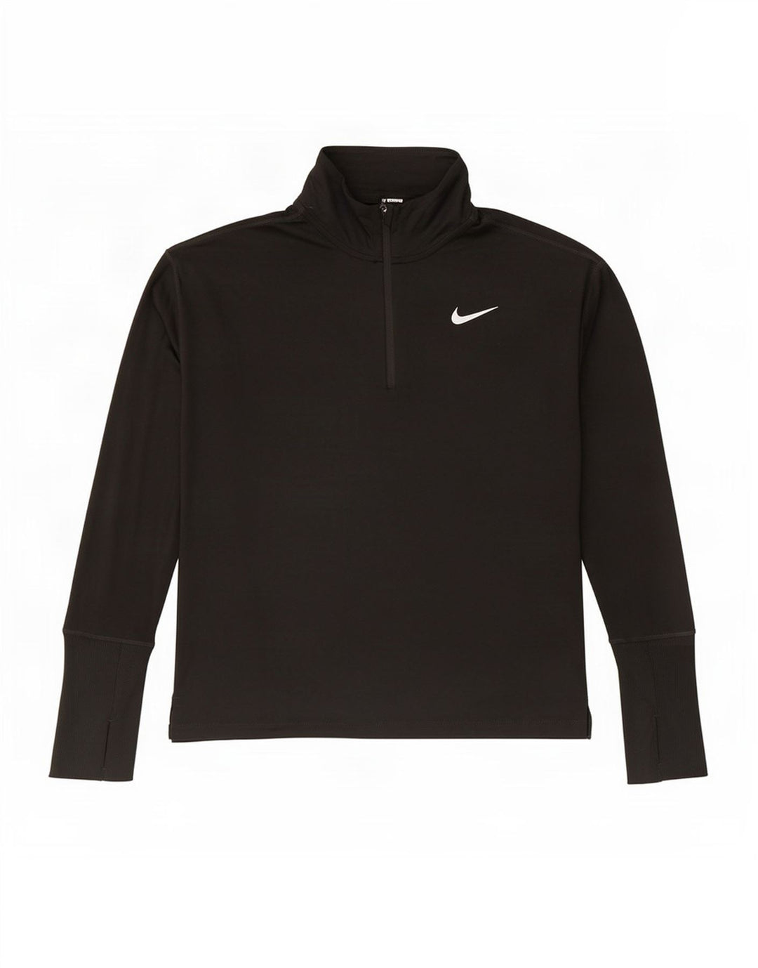 Мужской пуловер с воротником на молнии Nike Dri Fit, маленький черный полиэстер