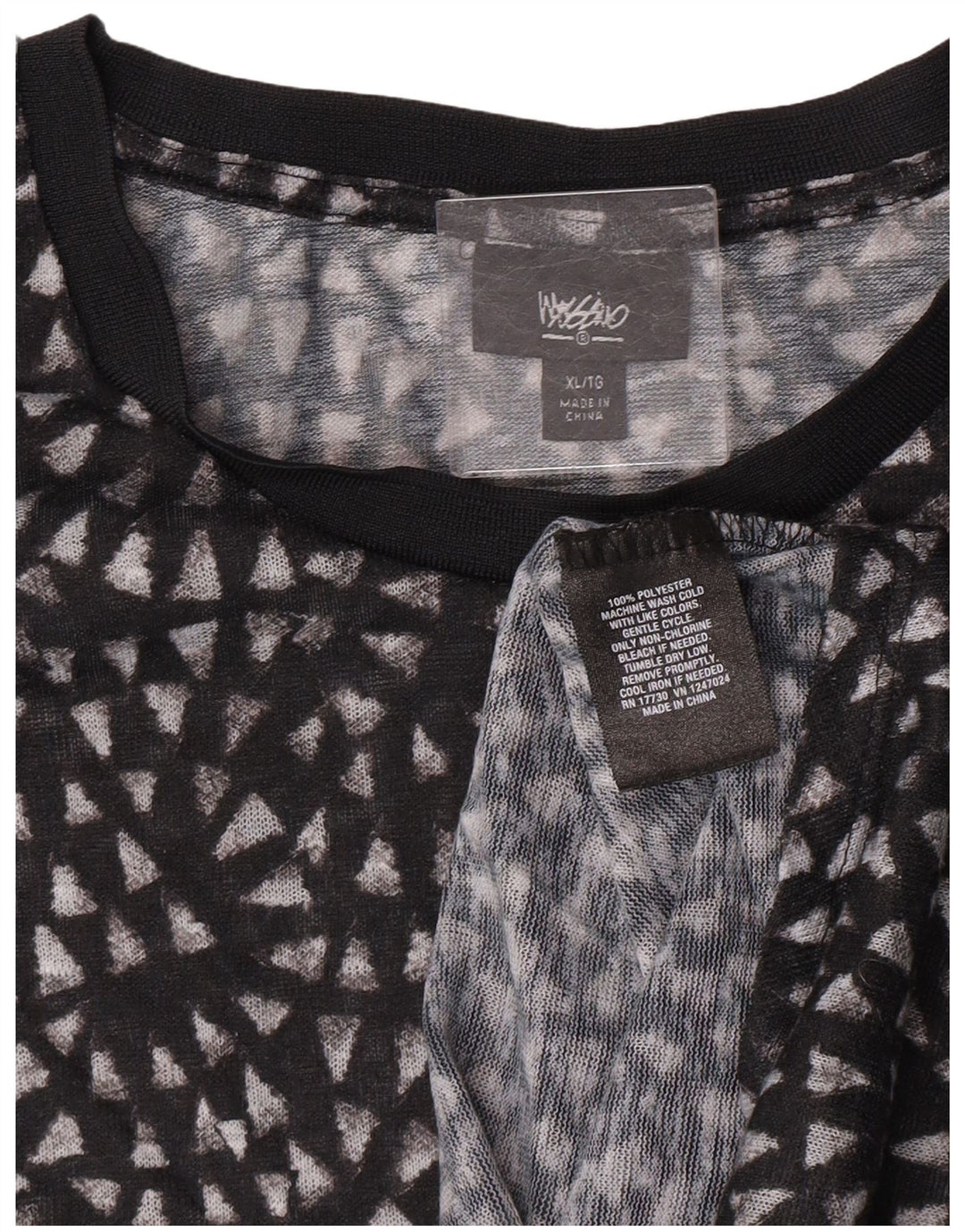 Mossimo Damen Durchsichtiges Blusenoberteil UK 18 XL Schwarz Polyester