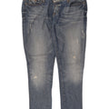Guess Женские потертые узкие джинсы W31 L29 Синие хлопковые